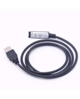 0.5M DC5V USB Mini Dimmer Wire with 3 Key 4-Pin LED RGB Controller 2PCS