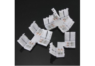 ZDM 2 Pin 10MM 3 Shape FPC Connector for 5050 / 5730 Single Color  LED Strip Light Connection